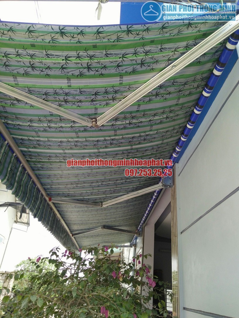 Hoàn thiện lắp đặt bạt mái hiên che nắng mưa tại nhà chị Quỳnh Thường Tín, Hà Nội-03