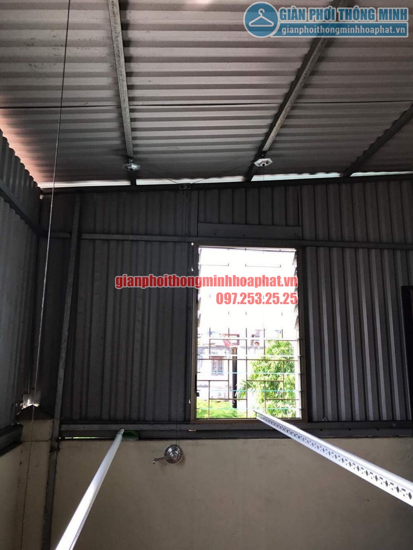 Lắp đặt giàn phơi HP990 cho trần mái tôn nhà anh Sơn ngõ 409 Kim Mã-04