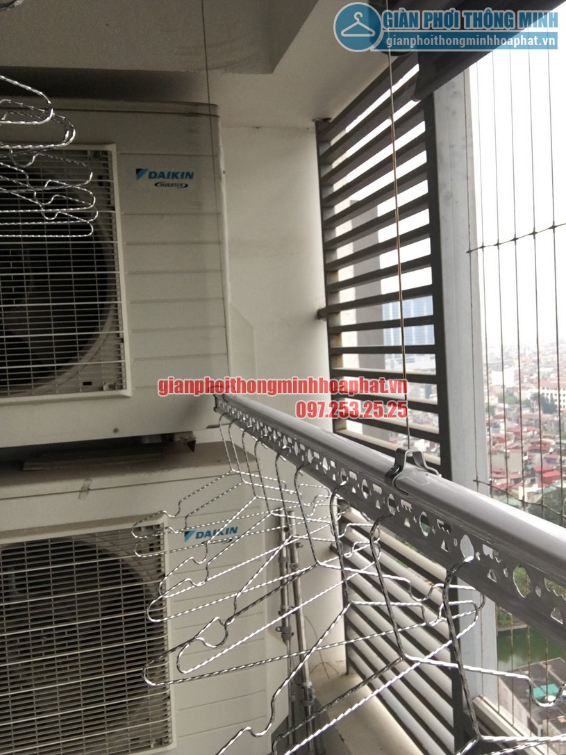 Lắp giàn phơi thông minh nhà cô Lành tòa Mipec Tower 229 Tây Sơn, Đống Đa-03