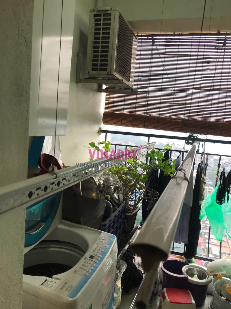 Sửa giàn phơi thông minh tại Hà Nội: thay dây cáp tại nhà chị Lan, tòa CT3A, chung cư 885 Tam Trinh
